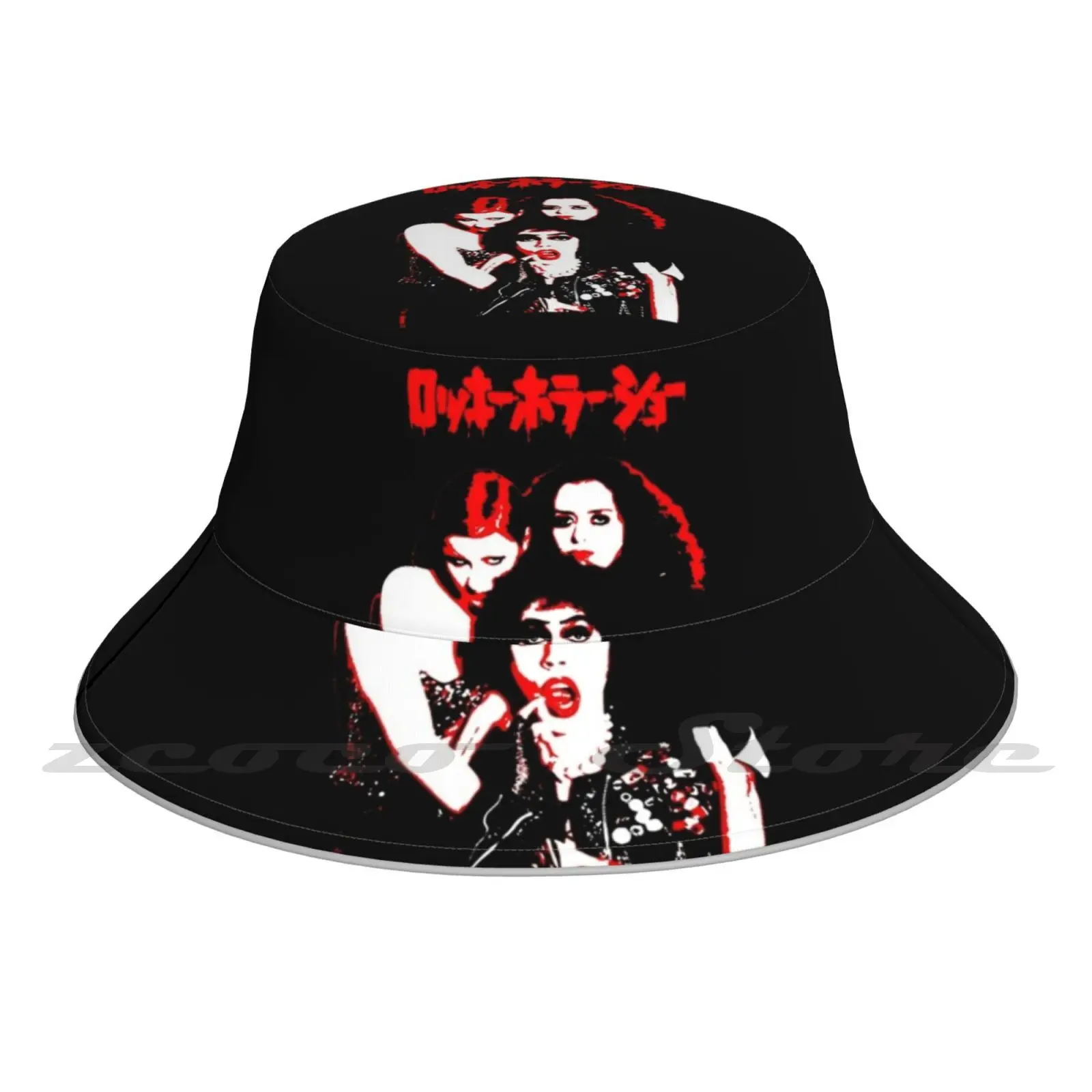 

Tim Curry Quinn & Nell Campbell ( Horror Picture Show 1975 ) Cap Diy Foldable Sunshade Fashion Leisure Bucket Hat The Horror