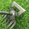 8 Teeth 2 In 1 Manual Weeds Remover Tool Grass Rooting Loose Garden Gardening Puller Removal Weeding Tool For Garden Lawn Yard 4