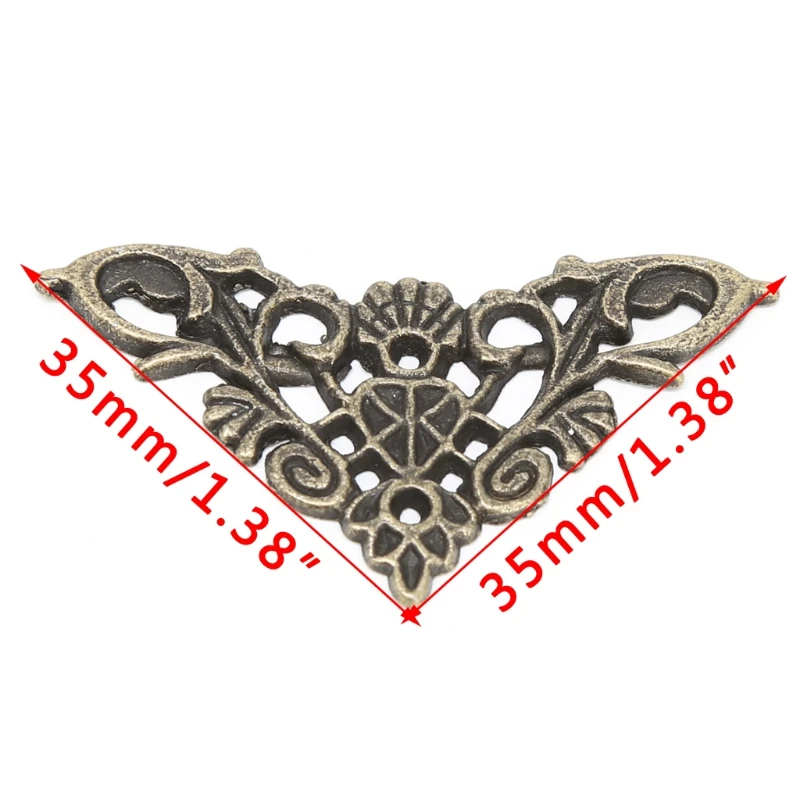 12x Antique Bronze Decorative Jewelry Gift Box Album Feet Leg Corner Protector