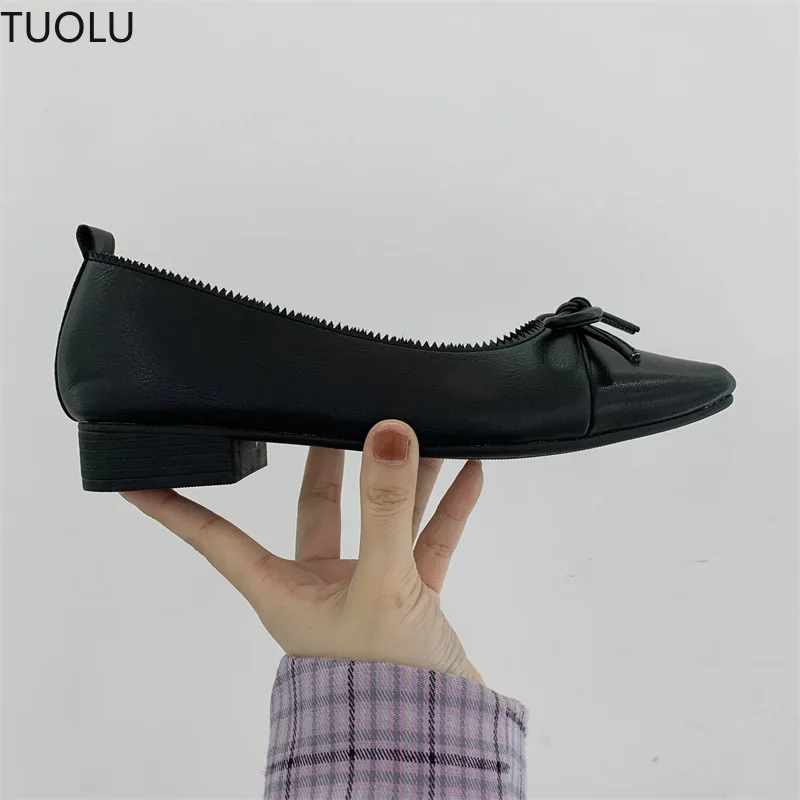 New Flats Shoes Women Spring/Autumn Low Heel Ballet Square Toe Shallow Shoe Slip On Loafer Round Toe Ballet Flat Shoes zapatos 6