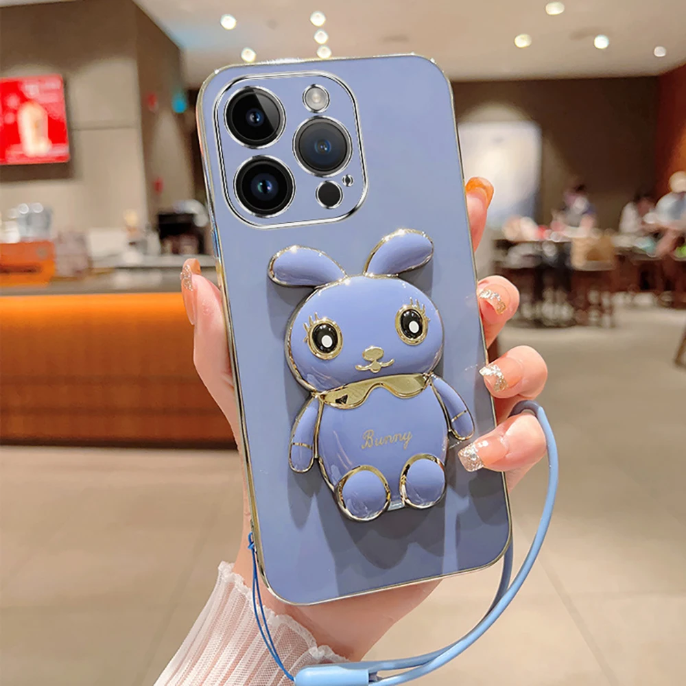 Handyhülle Mit Klappbarem Hasenhalter Und Galvanisierung_voghion.com