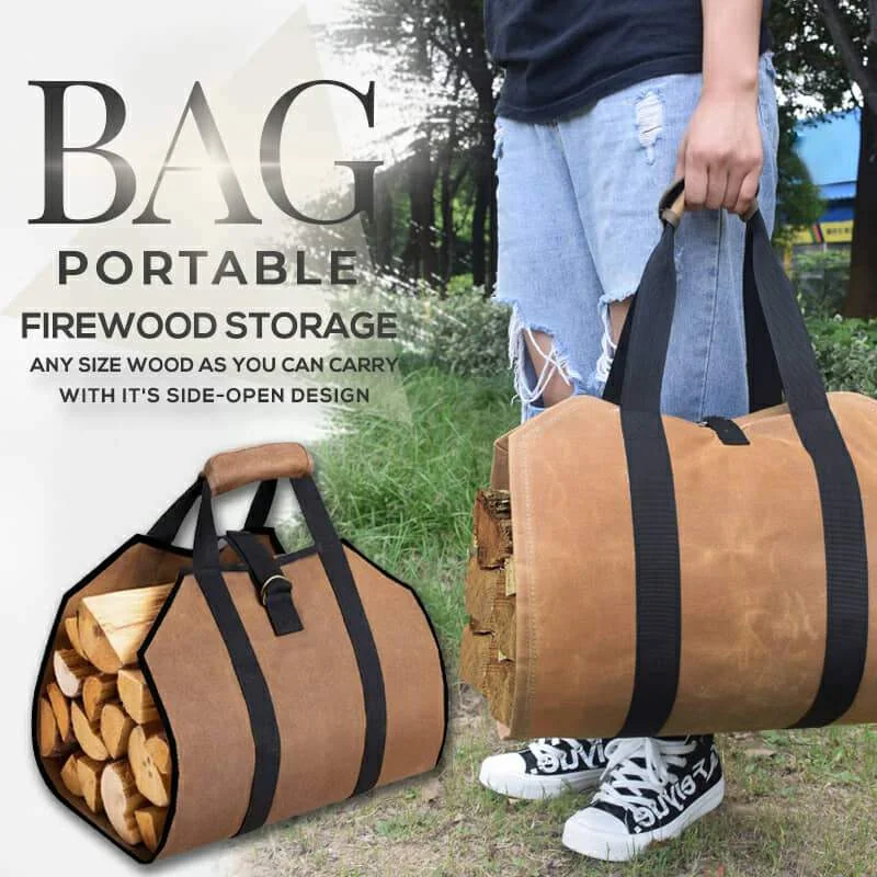 

Portable Firewood Storage Bag Large Capacity Multi-Use Side-Open Wood Lifting Labor-Safer Dropshipping