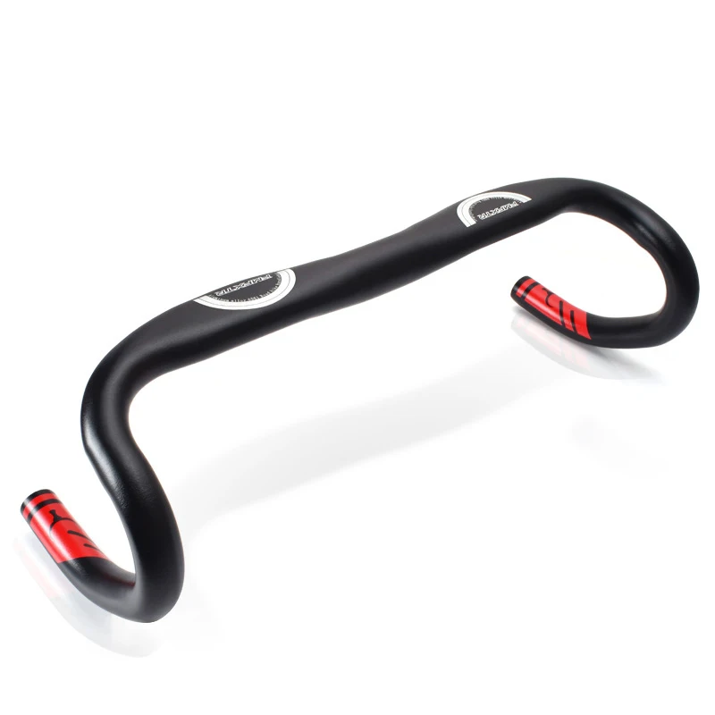

Bicycles Bent Handlebar 31.8*420mm Bikes Handlebars Integrated Curved Road Bike Handlebar Lightweight Aluminium Alloy Handle