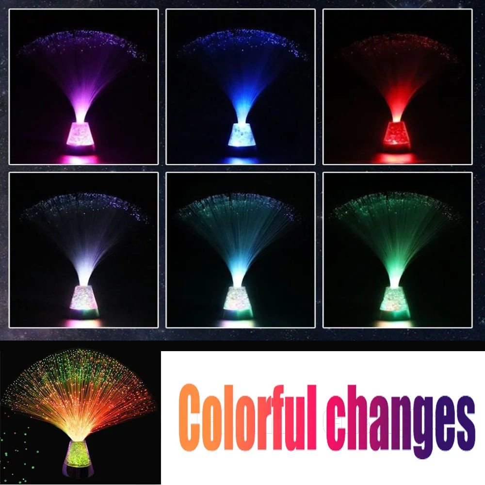 Multicolor LED Fiber Optic Lamp