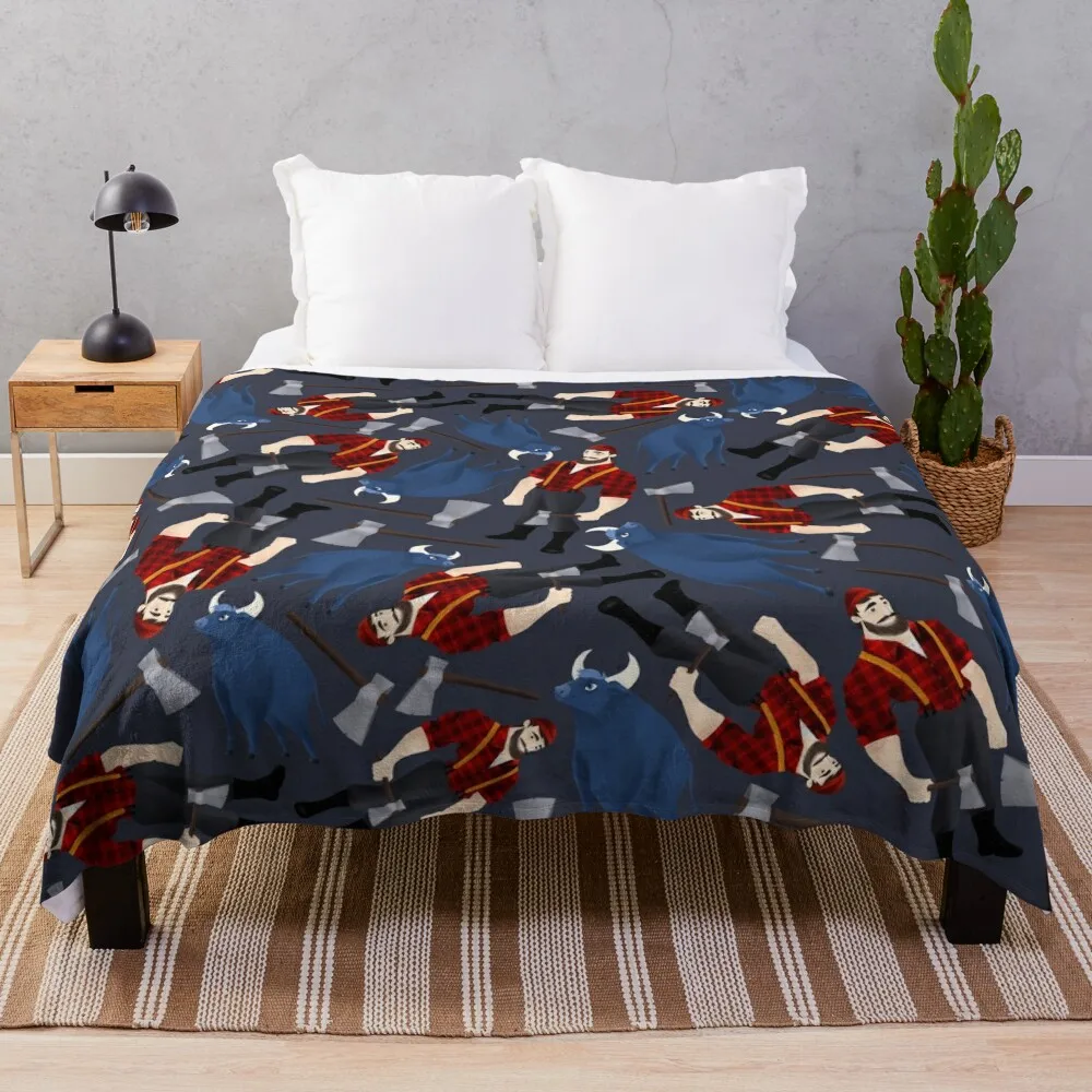 

Paul Bunyan Throw Blanket Stuffeds bed plaid Blankets