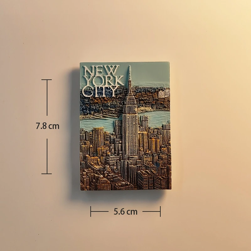 Magnetic Fridge Magnets Refrigerator Decor America New York 3D Stereoscopic Crafts Travel Commemoration Magnet