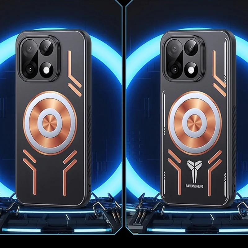 Graphene Cooling Magnetic Wireless Charging Case with Metal Heat Dissipation Aluminum Alloy Back Cover