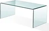 Glass Coffee Table, Modern Tempered Clear Coffee Tables Decor for Living Room, Easy to Clean and Safe Rounded Edges 6