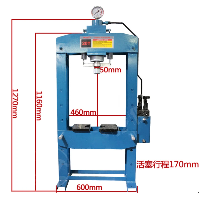 20T Manual Hydraulic press, Bearing press, Frame type gantry forging press, Stamping machine, Die press 2