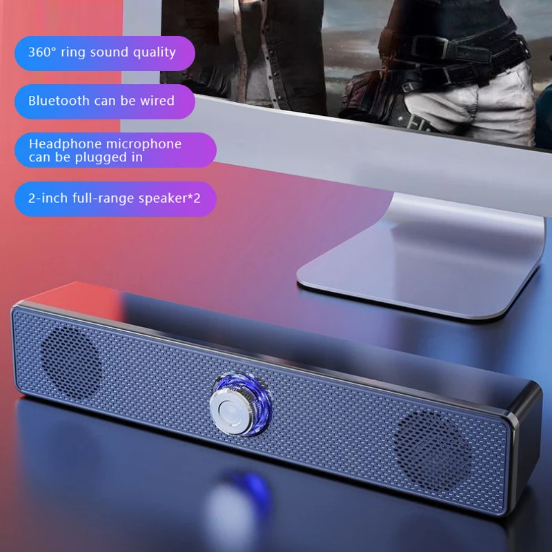 Computer Speakers Mini Speaker USB Wired Computer Soundbar Speakers Stereo Sound Surround Loudspeaker box For PC Laptop Notebook Loudspeaker