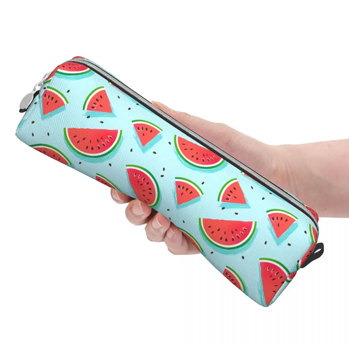 

Стильный пенал с арбузом, милый крутой пенал на молнии для девочек и мальчиков, модные вместительные школьные Пеналы, канцелярские принадлежности, Органайзер