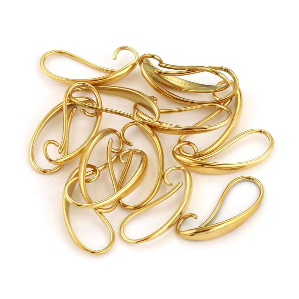 10 Stücke Edelstahl Ohrring Verschlüsse Hakenbeschläge DIY Metall Haken Earwire Schmuck Machen Liefert Ohrbügel Zubehör Großhandel – Detail 3