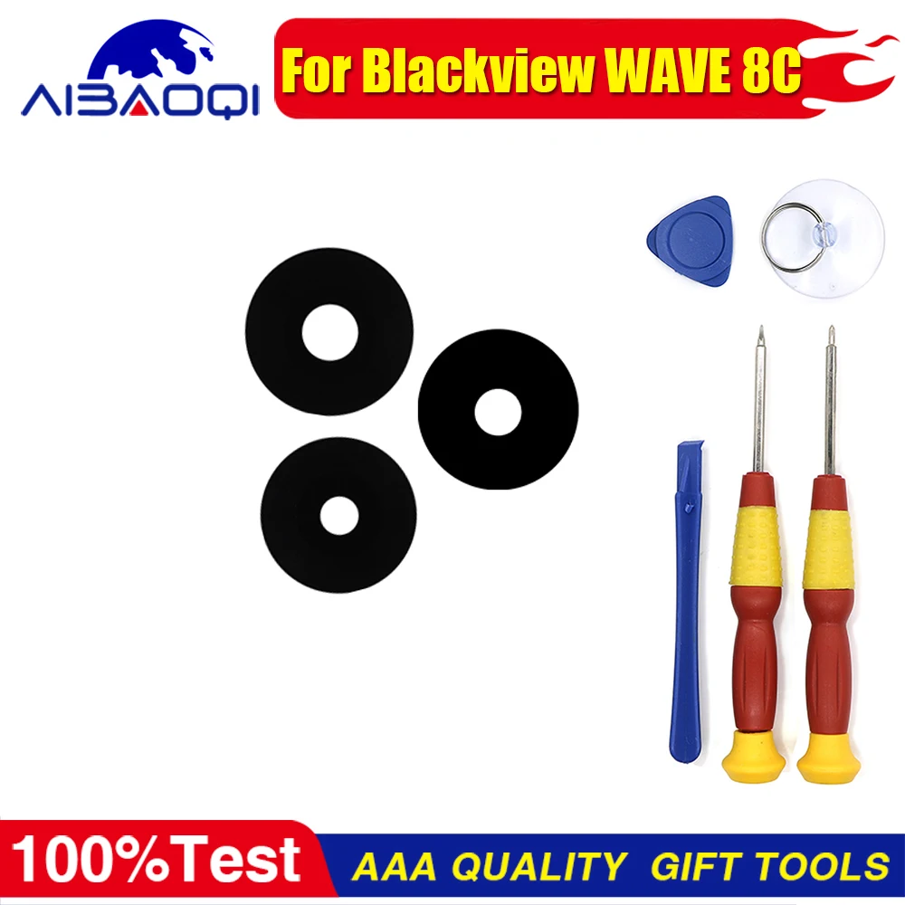100% 새 블랙뷰 BV9800 Pro BV7300 BV8200 컬러 8 샤크 9 웨이브 8C 카메라 렌즈 수리 액세서리 부품 무료 도구