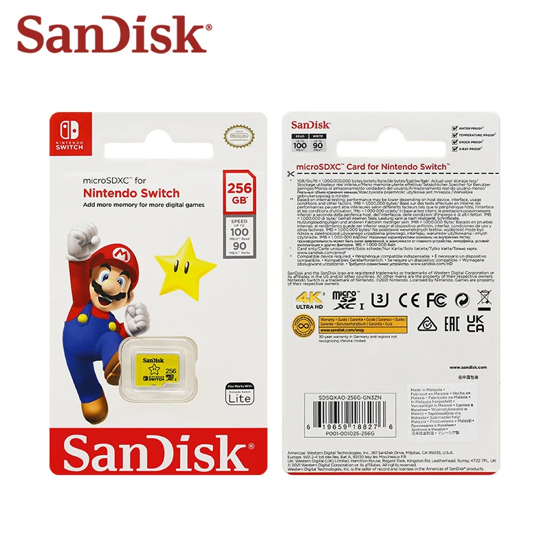 Carte Micro SD SANDISK Nintendo switch microSDXC 64Go