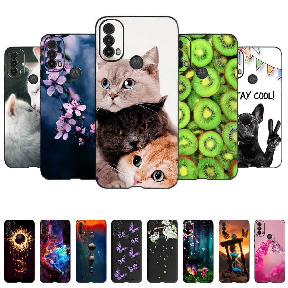 Custodia Nera Per Motorola Moto E40 Cover E30 4G Custodia Protettiva In Silicone Morbido Per Moto E40 Custodia Paraurti Per Motoe30 E 40 Coque