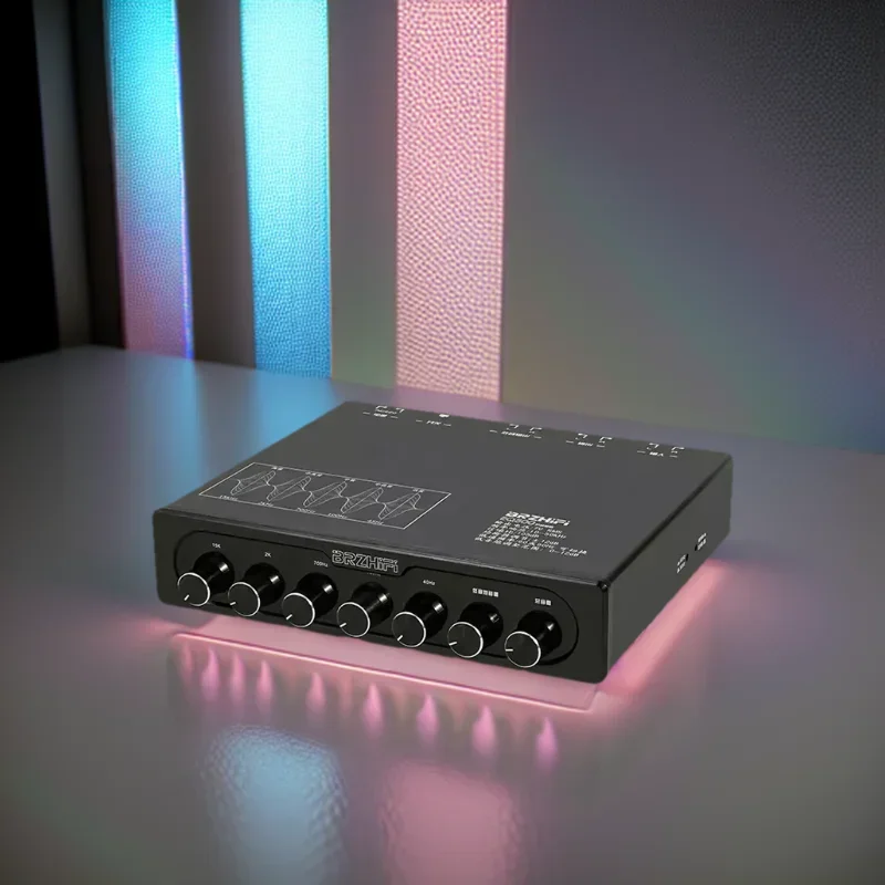 Hifi Five Tone Balanced Preamplificatore Mixer Usa Muslimah Opamp Chip Elaborazione A 5 Canali Eq Effector Mini Mixer Audio Preamp