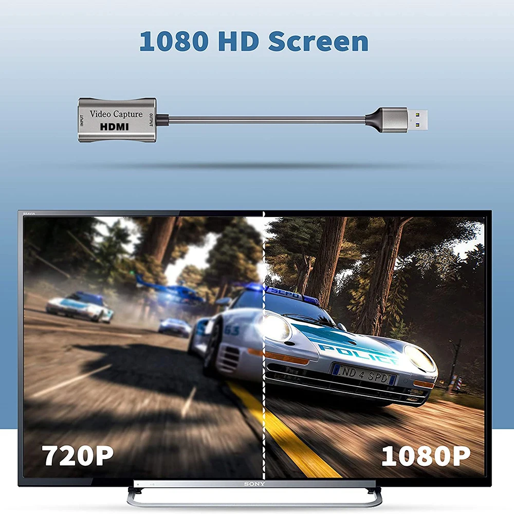 Video Capture Adapter USB 3.0 to HDMI-Compatible Audio Video Capture Card Device for OBS Live Streaming Broadcast Game Recording Box placa de captura