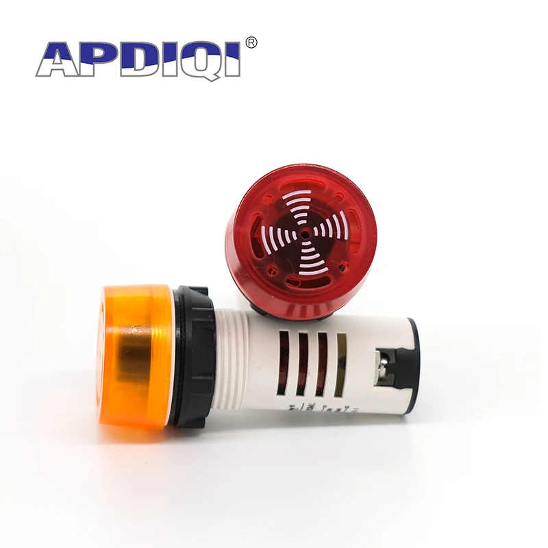 10Pcs AD16-22SM 12V 24V 110V 220V 380V 22mm 플래시 신호등 빨간색 LED 활성 버저 경고음 위험 경보 표시기 긴 소리