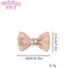 2PCS Pearl Solid Color Dog Hair Clips Dog Bows With Alligator Clip Pet Puppy Hair Clips Accessories Pet Supplies For Dogs Bows 6