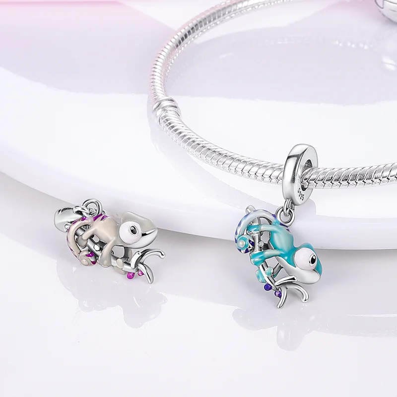 Charms aus 925er-Sterlingsilber mit Baum des Lebens, vierblättriges Kleeblatt, grüne Serie, passend für Qikaola 925 Original-Armbänder, DIY-Schmuckherstellung – Detail 23