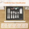 Silverware Drawer Organizer, Expandable BPA Free Utensil Tray for Kitchen, Adjustable Flatware and Cutlery Holder 4