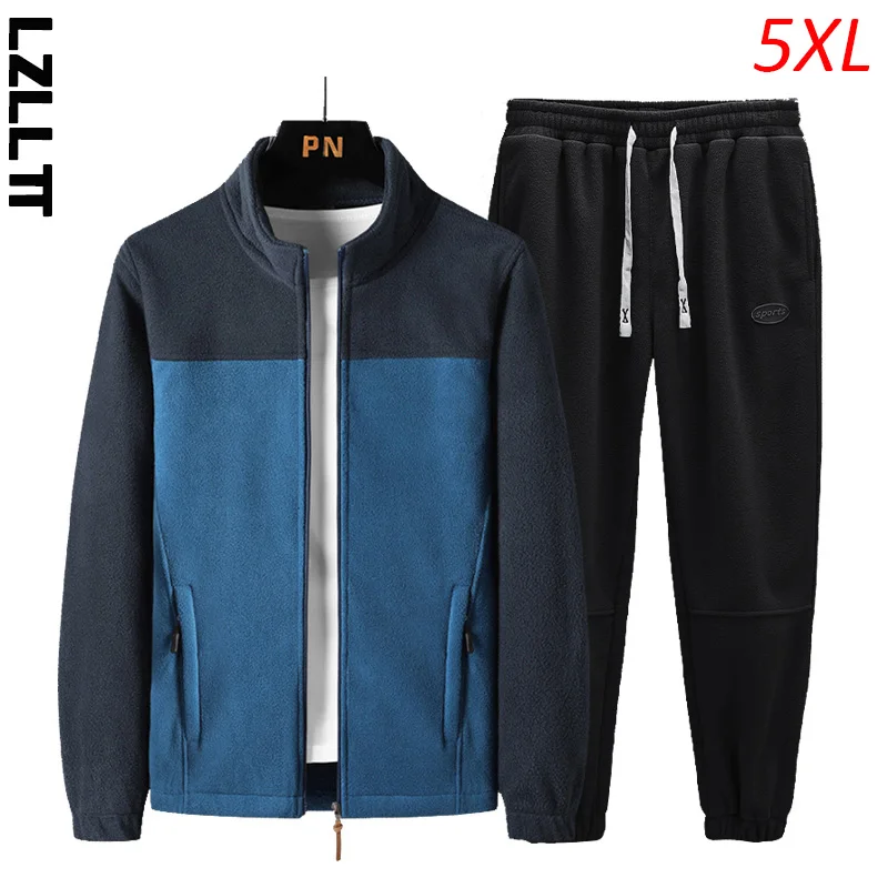 Autumn-Winter-Men-Fleece-Casual-Sport-Tracksuits-Suits-Man-Thick-Jogger ...