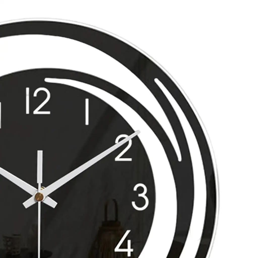 Nordic Wall Clock round 12 Inch Non Ticking Decorative Clock