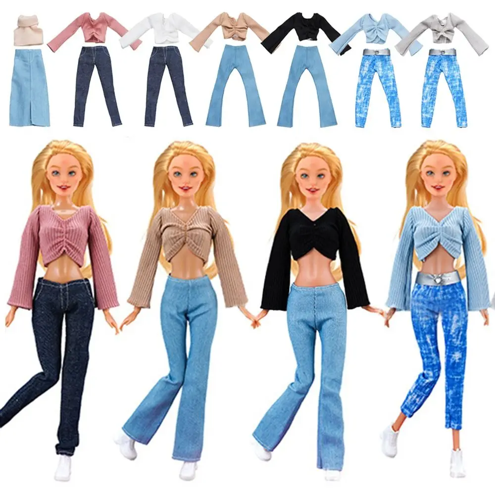 

Модная одежда, футболка и юбка, высококачественная повседневная одежда ручной работы для девочек, кукол в кукольном платье, свитер 1/6, кукла и 29 ~ 32 см кукла