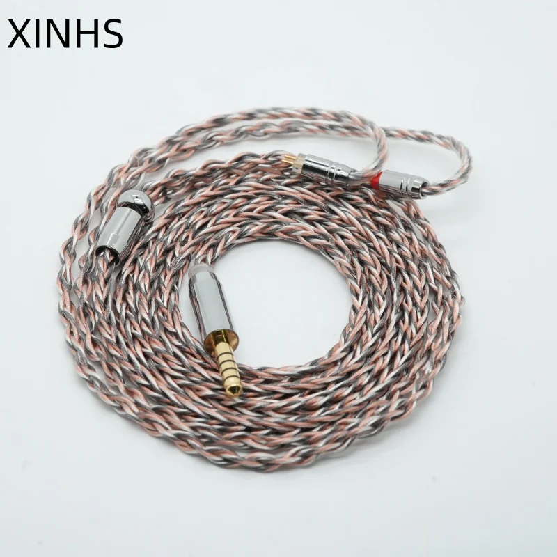 XINHS F14 8-adriges 7N versilbertes OCC+Graphen OCC Kopfhörer-Upgrade-Kabel