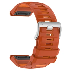 Premium QuickFit Watch Band Strap for Fenix and Epix Series - Adjustable 22mm to 26mm (Official Orange)