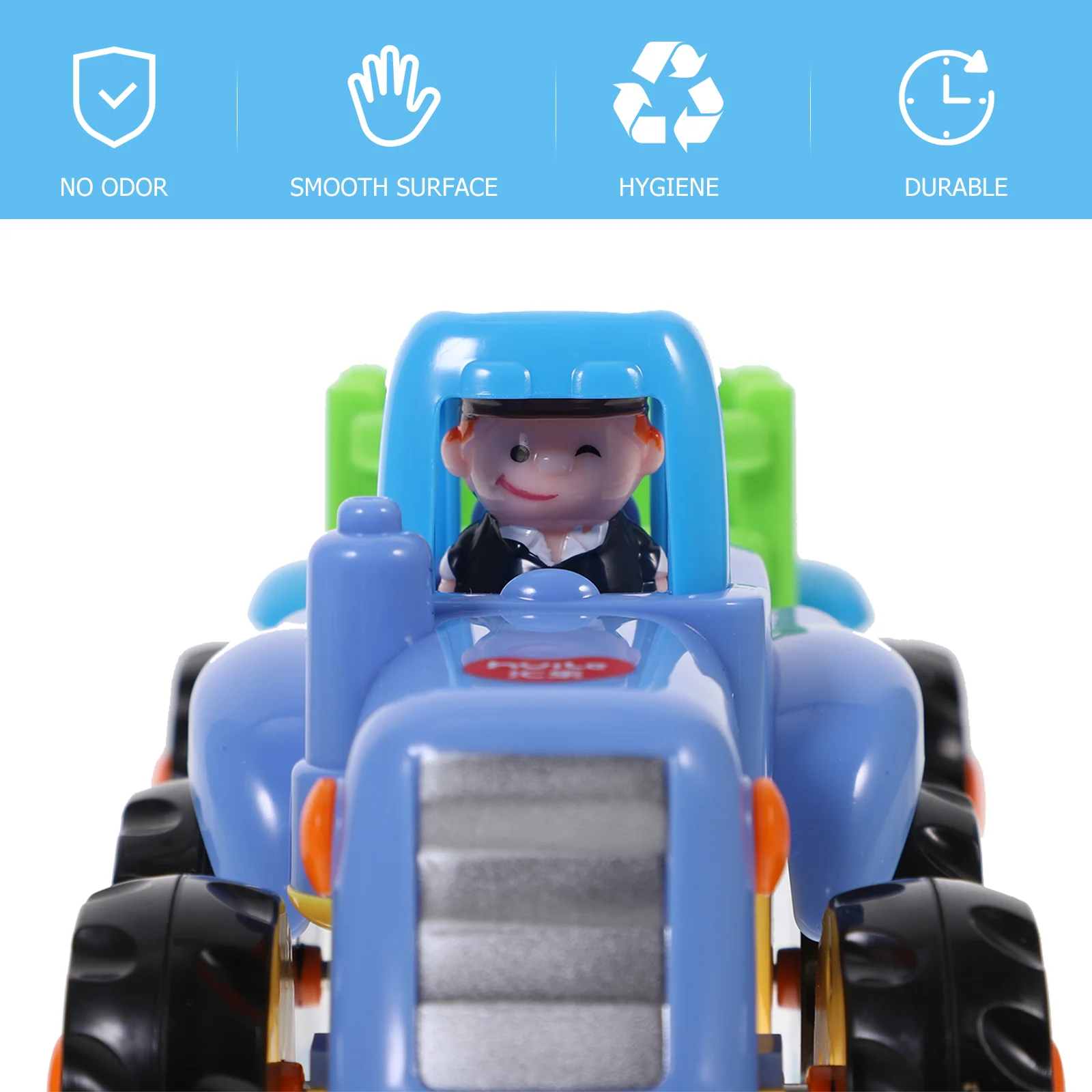 Kids Car Toy Tractors Car Model Engineering Van Model Kids Early Learning Toy Blue 6
