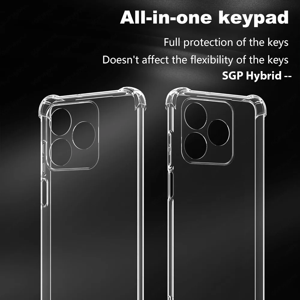 Shockproof Transparent Silicone Phone Case - Clear Armor Cover