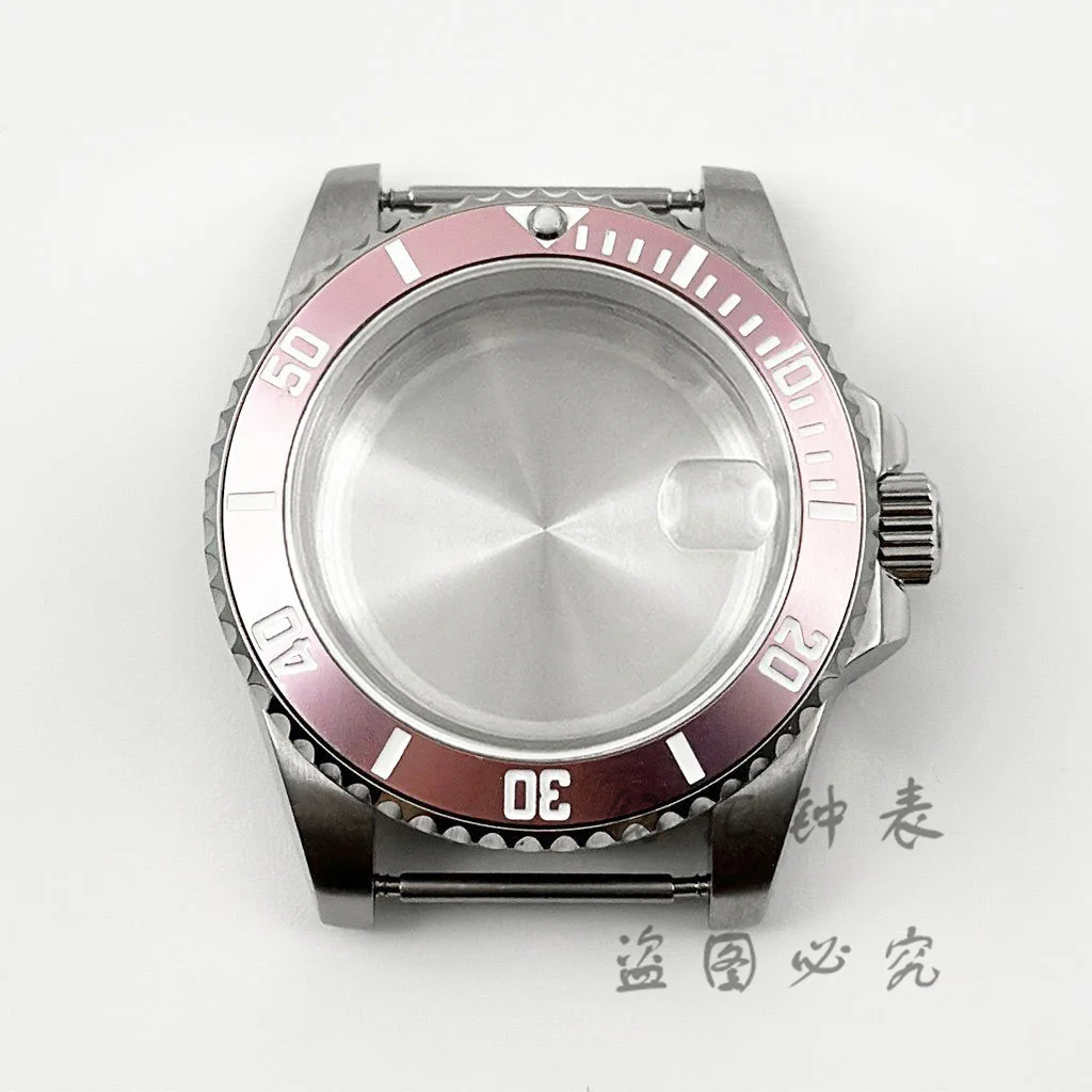 High-Quality 40MM GMT Watch Case with Aluminum Bezel, Stainless Steel Finish