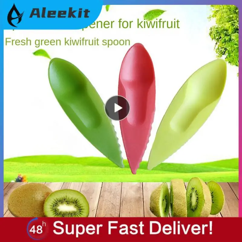 Set Di Plastica Kiwi Cucchiaio 11.5*3Cm 2 In 1 Kiwi Dig Cucchiaio Scoop Candy Color Fruit Knife Affettatrice Pelapatate Cutter