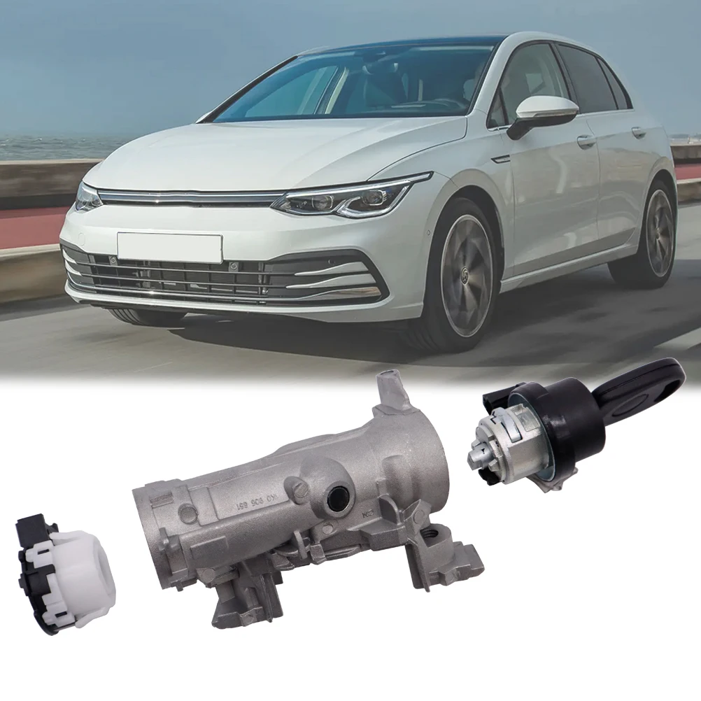 Car Ingition Switch Starter Steering Lock Barrel Cylinder & Key For Audi A3 Skoda Octavia VW Golf Jetta Golf Caddy Touran Tiguan