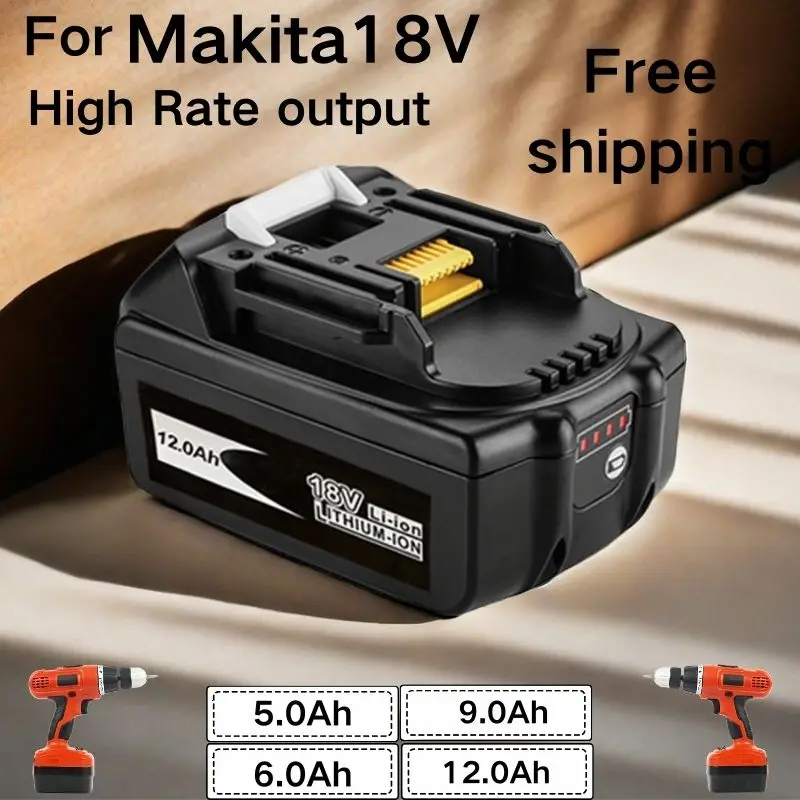 

Suitable for Makita 18V battery 6000mAh rechargeable power tool battery 18V battery with LEDsuitablefor LXT BL1860B BL1860BL1850