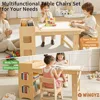 5-in-1 Kids Art Table and 2 Chair Set with Storage Cabinet, Wooden Craft Desk, Sensory Table with Paper Roll for Ages 2-12