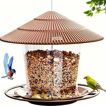 Outdoor Garden Hanging Bird Feeder - Automatic Hummingbird Feeder with Durable PP Material,  Outdoor Bird Feeder, Yard Decor - Image 3