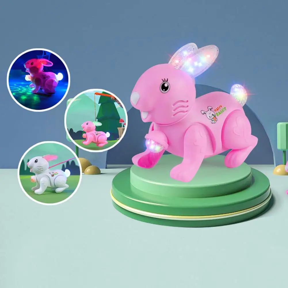 Electric Glowing Toy With Leash Colorful Projection Light Music Glowing Toy  Cartoon Electronic Dancing Lion Dog Rabbit Kids Toys - AliExpress