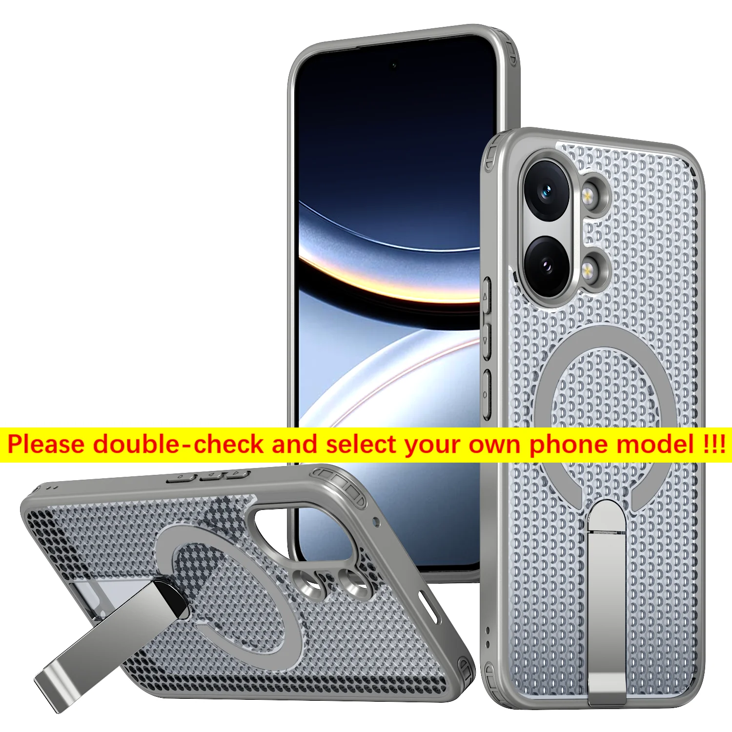 Advanced Heat Dissipation Phone Case with Magnetic Bracket and Tough Cover