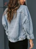 2024 Spring New Womens Jackets Fashion Vintage Loose Embroidery Beading Exquisite Short Denim Top Elegant Floral Coats Female 6