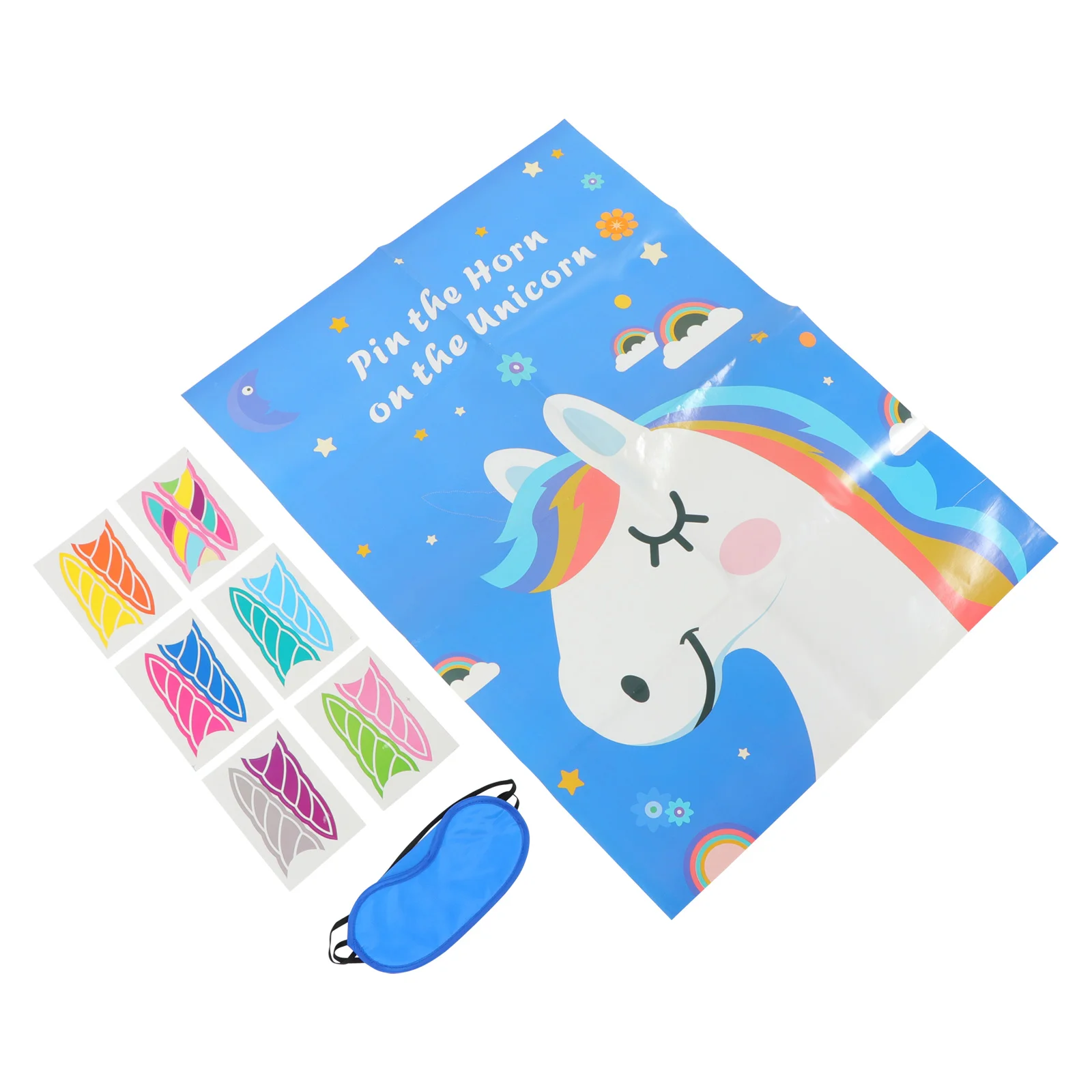 

Unique Unicorn Paste Tour Child Nursery Wall Stencils Paper Pin Horn on Party Game