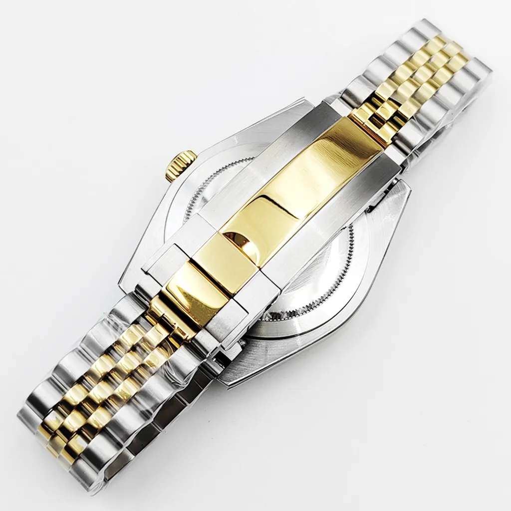 Cassa per orologio NH35 in oro intrecciato da 36 mm/39 mm, bracciale