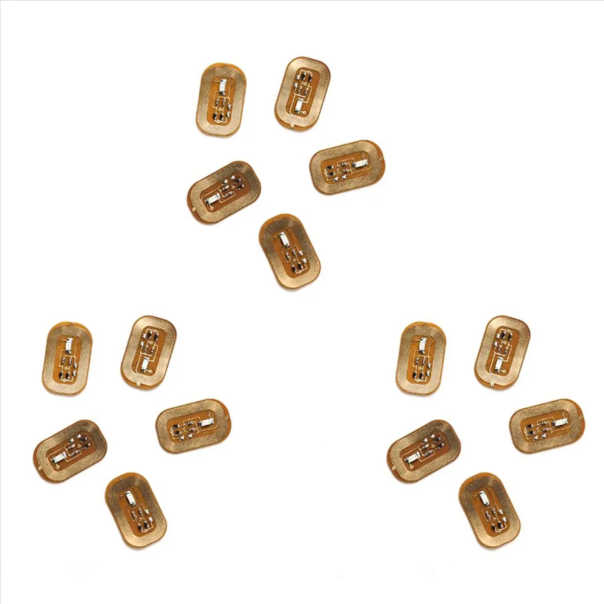 15Pcs NFC 플래시 네일 스티커 LED 베어 칩 지능형 발광 네일 램프 네일 스티커 강화, 보라색 빛