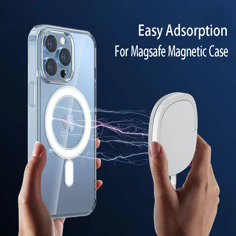 Luxury Wireless Magnetic Charging Clear Acrylic Phone Case