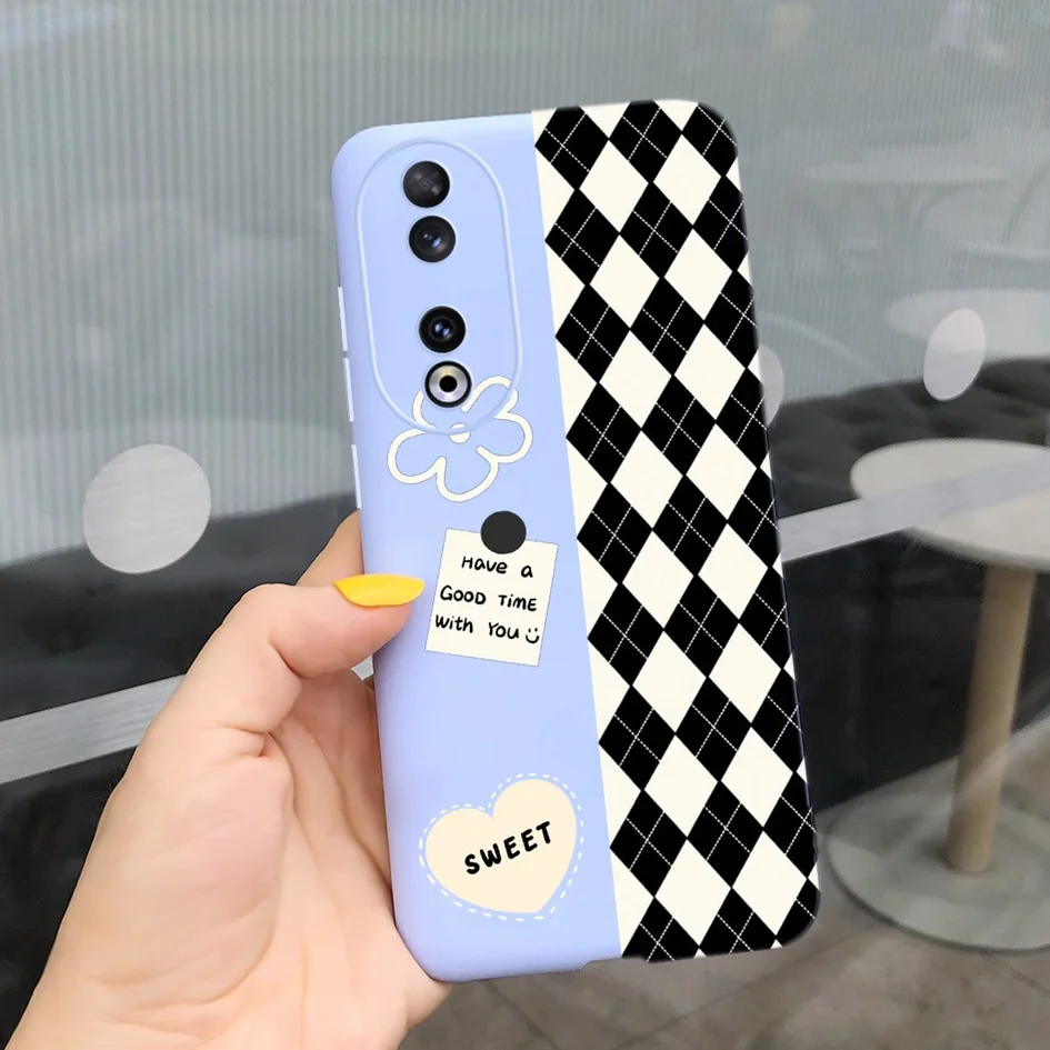 Fashion Leopard Painted Matte Soft Phone Case for Huawei Honor 90 Series