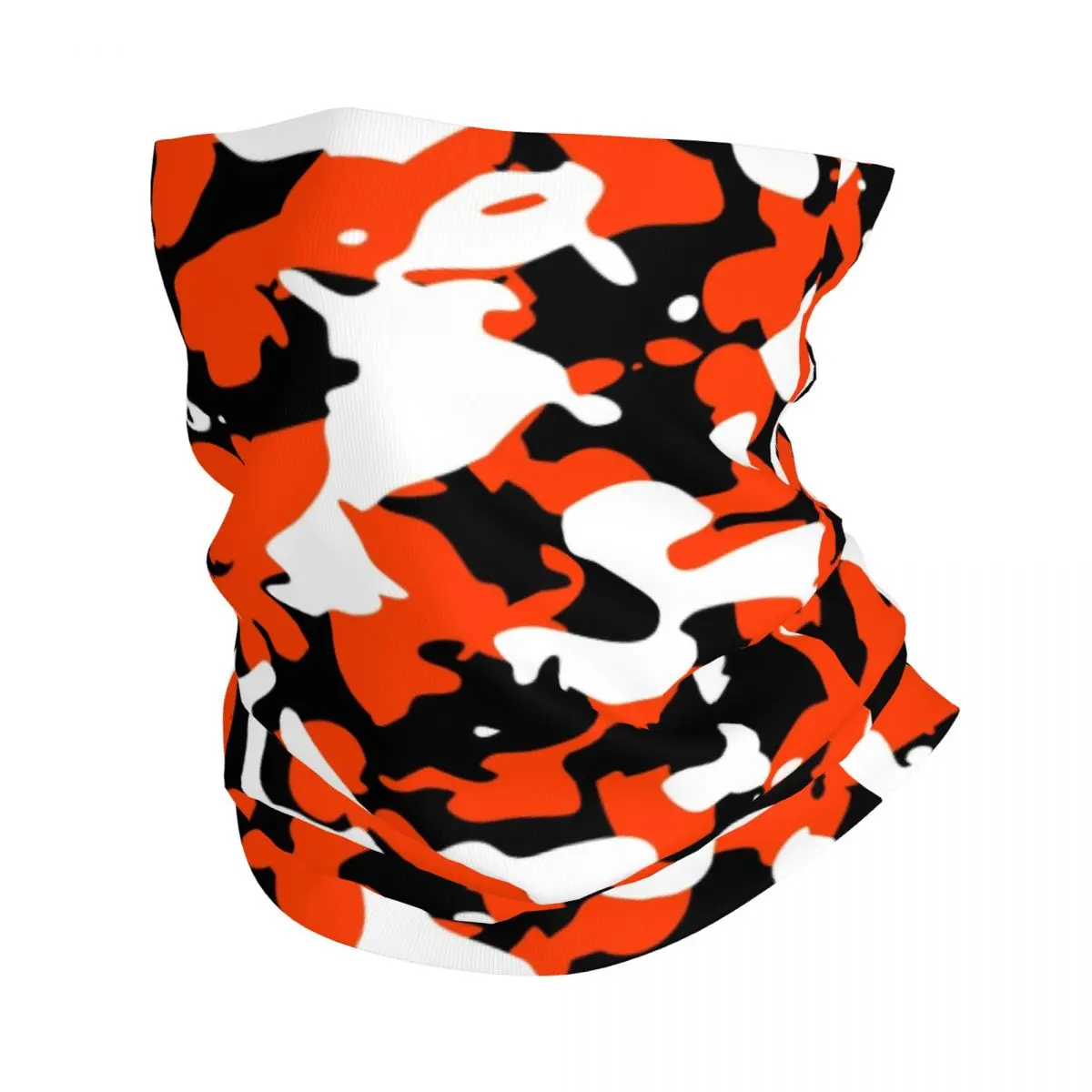 

Orange Black Camo Military Camouflage Bandana Neck Warmer Men Women Winter Hiking Ski Scarf Gaiter Face Cover