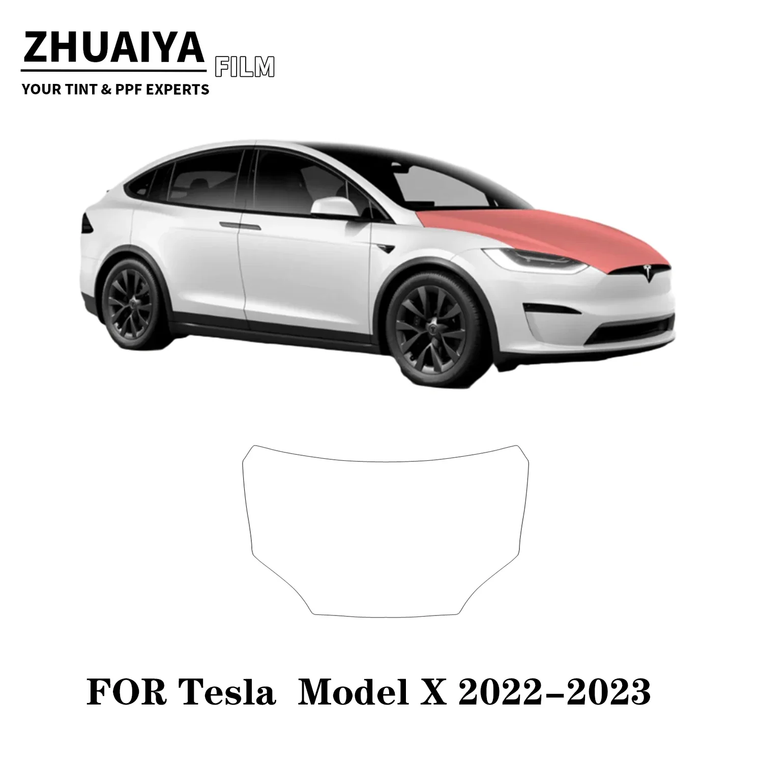 

Защитная пленка для кузова автомобиля Tesla Model X Full Hood PPF 8mil 2022 2023 2024