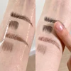 Tint Eyebrows Cream Water Eyebrow Pencil Hairline 2IN1Waterproof Natural Black Brown Ink Press Wild Eyebrow Enhancers Pen Makeup 4