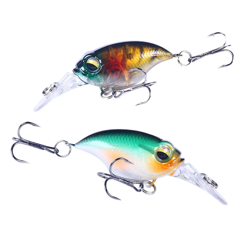 

1pc Crankbait Wobblers Lure 6CM-6.2G High Quality Hooks 10 Different Colors Artificial Bait Hard Fishing Cranks